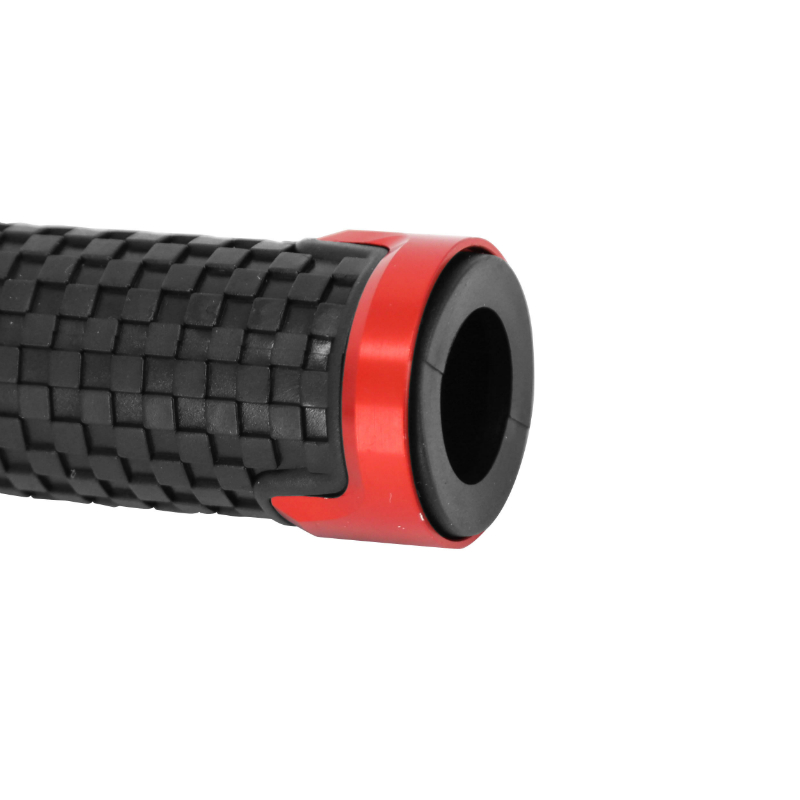 Revêtement de poignée AVOC antidérapant adaptable Yamaha MT-07 700 rouge anodisé (paire) - vue 2