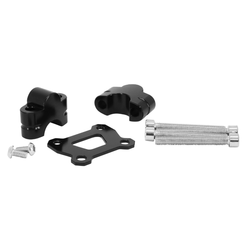 Rehausse pontet de guidon AVOC pour Yamaha MT-07 700 2014-2020 et Tracer 2014-2019 aluminium noir (paire) - vue 2