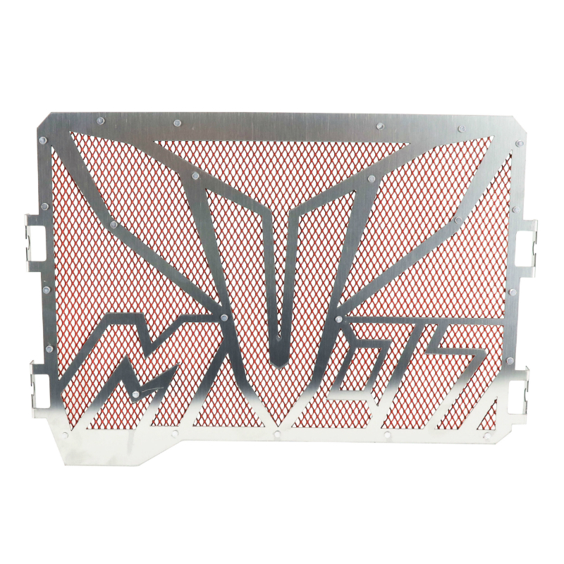 Grille de radiateur Avoc Yamaha MT-07 700 2014+ inox rouge motif - vue 2