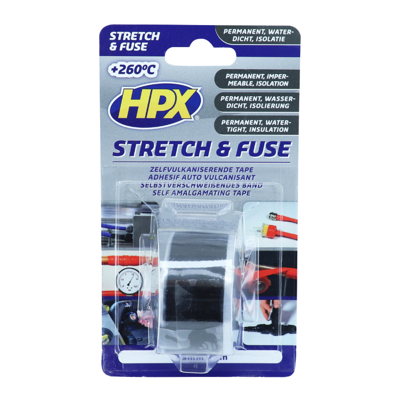 Ruban adhésif HPX haute température +260°C isolant imperméable noir 25 mm x 3 m - vue 2