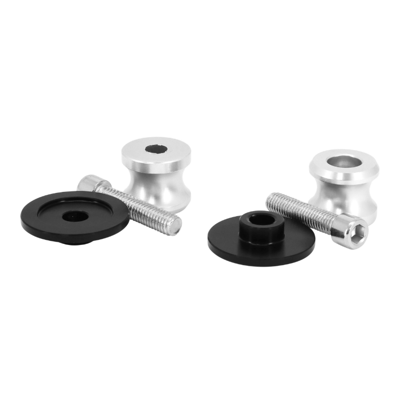 Diabolo moto M8 aluminium anodisé argent AVOC (paire) - vue 2