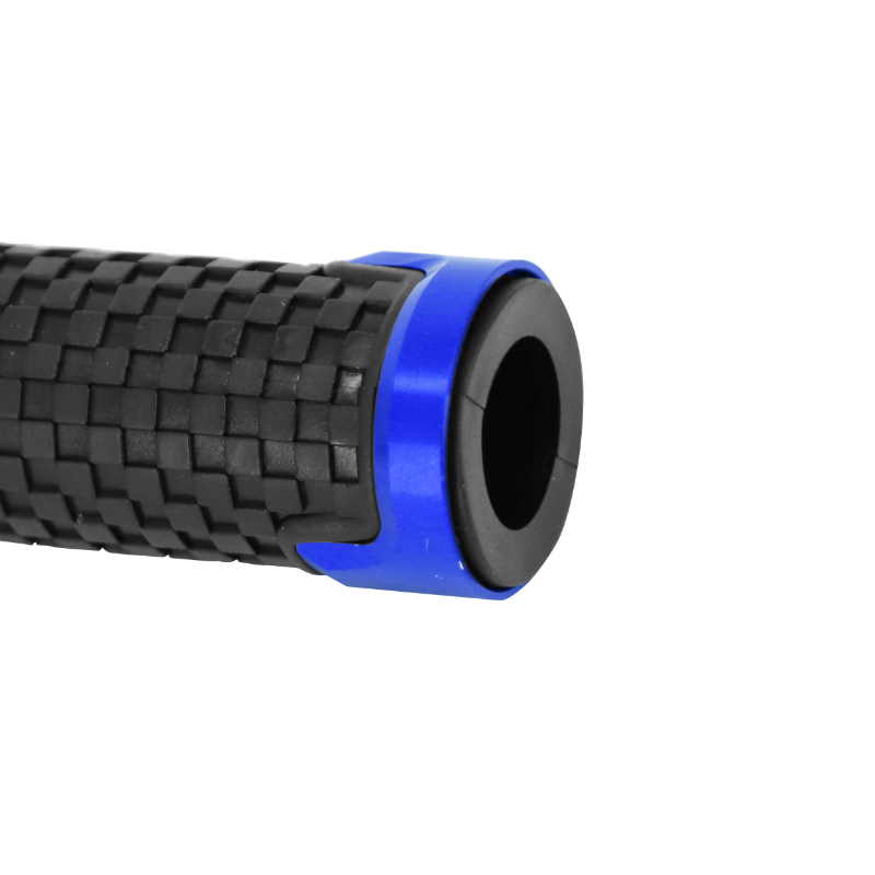 Revêtement de poignée AVOC antidérapant adaptable Yamaha 700 MT-07 bleu anodisé (paire) - vue 2