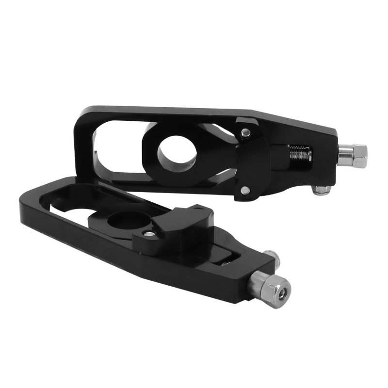 Tendeur-ajusteur de chaîne AVOC pour Kawasaki Z900 alu anodisé noir (paire) - vue 3