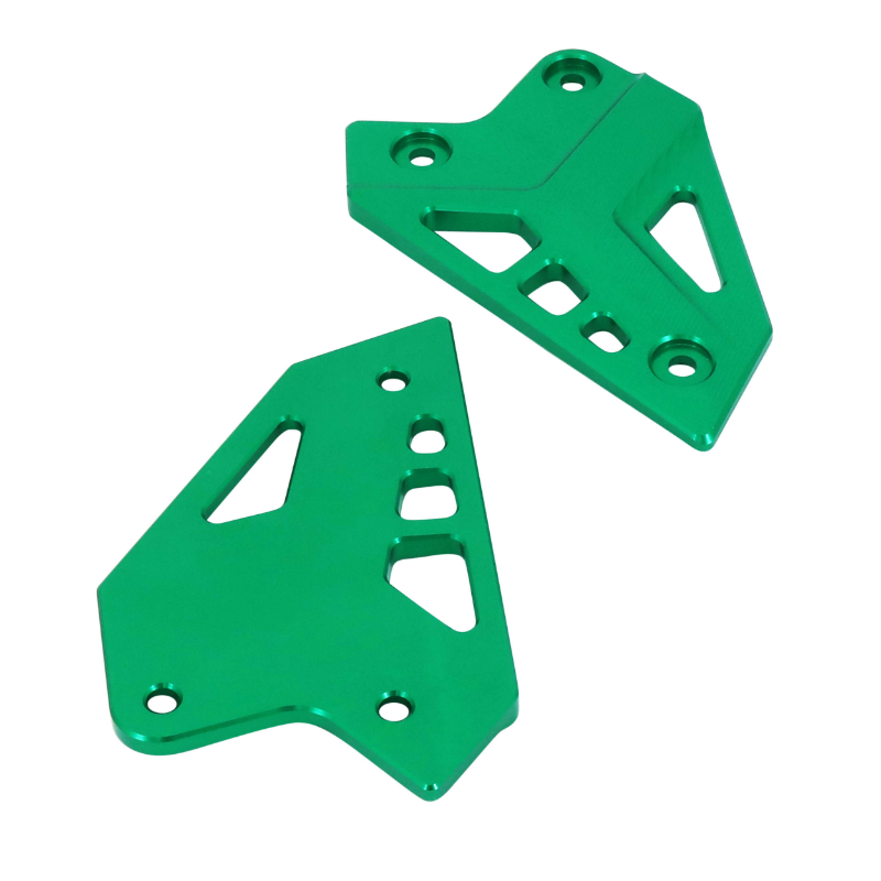Protection platine repose-pied AVOC Kawasaki Z900 aluminium anodisé vert (paire) - vue 2