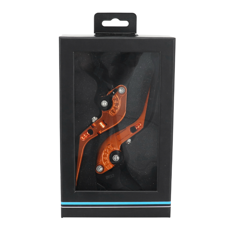 Levier de frein-embrayage AVOC réglable rétractable CNC KTM 125 Duke 2011+ orange-noir (paire) - vue 6