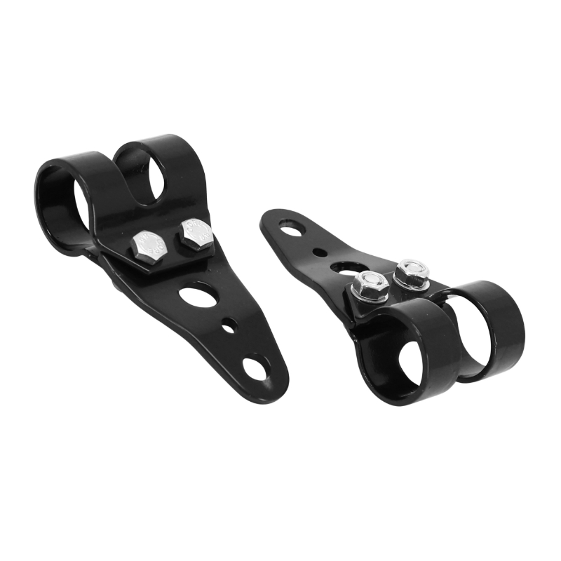Support de phare cyclo Ø26/28 noir adaptable Peugeot 103 SP SPX / MBK 51 la paire - vue 2
