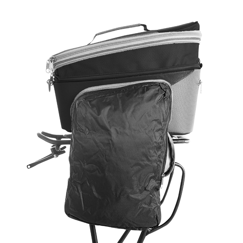 Sacoche arriere velo Racktime talis plus noir fixation porte bagage (l 37CM x l 22CM x h 19CM) - compatible systeme Racktime snapit (avec sacoches laterales) - vue 2
