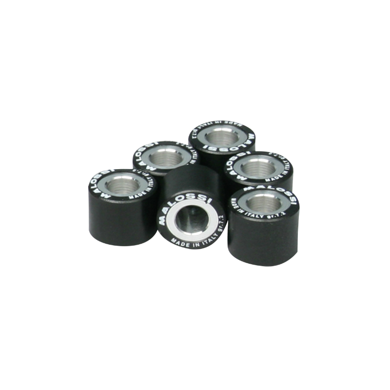 Galet-rouleau scoot Malossi 19X15,5 11,0G (X6) pour piaggio 50 zip 2T et 4T 2000+, typhoon 1999+, liberty 2T et 4T, NRG, vespa LX 2T et 4T-GILERA 50 stalker, runner, dna, ice (669420J0)