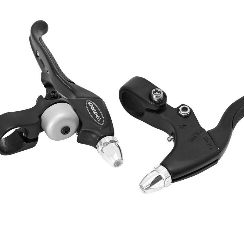 Levier de frein VTT-VTC V-brake 4 doigts Tektro avec sonnette intégrée (paire) - vue 3