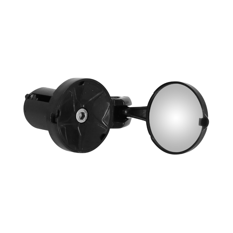 Retroviseur velo gauche ou droit rond rabattable fixation embout cintre route (miroir diam 3CM)(livre en boite) - vue 2
