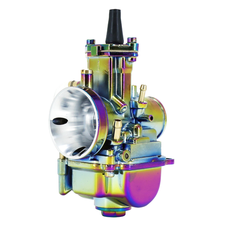 Carburateur PWK 28 titanium à boisseau plat avec powerjet et starter à tirette P2R - vue 2