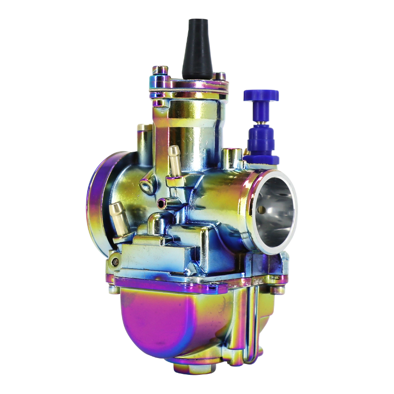 Carburateur PWK 28 titanium à boisseau plat avec powerjet et starter à tirette P2R - vue 3
