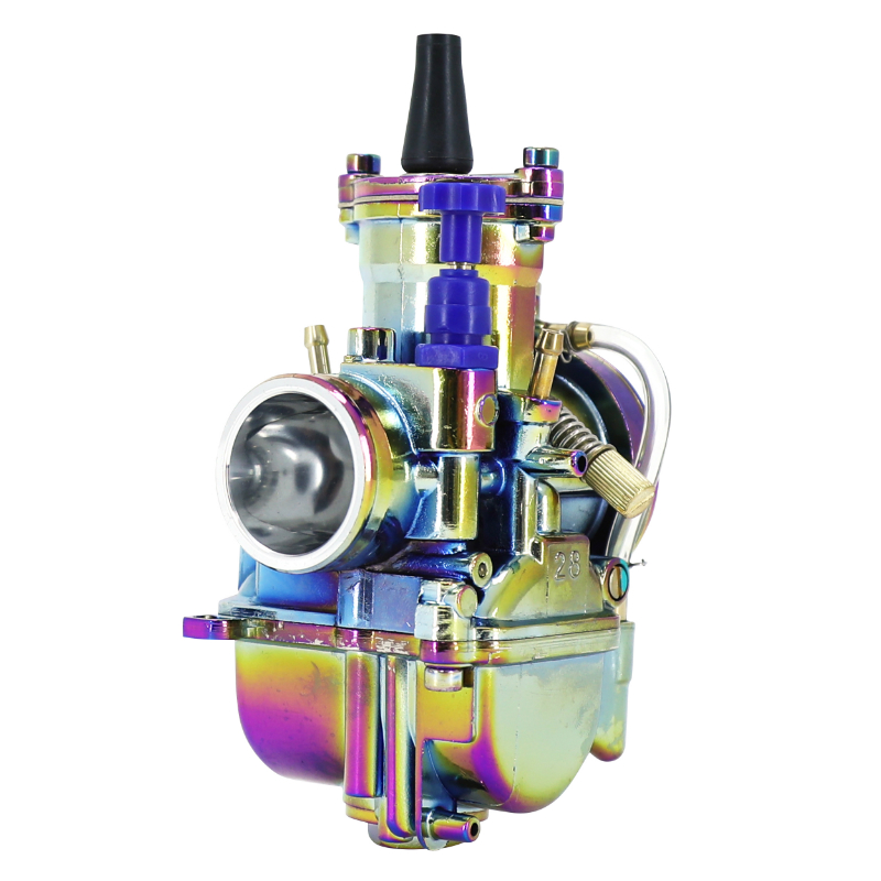 Carburateur PWK 28 titanium à boisseau plat avec powerjet et starter à tirette P2R - vue 4
