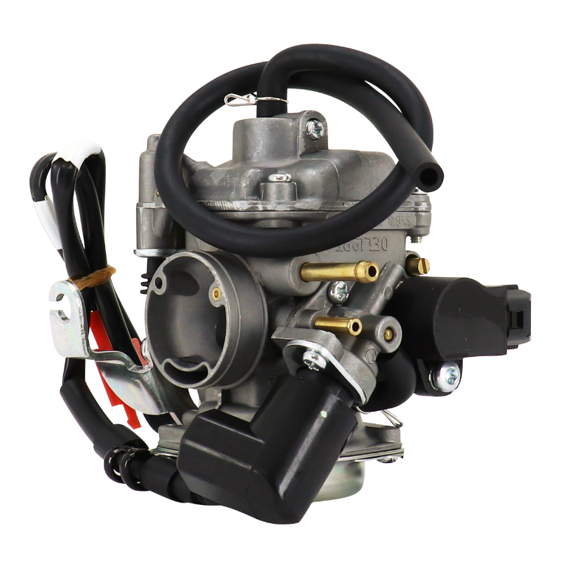 Carburateur scoot Dellorto pour sym 50 symphony s, ST, SR, cargo-peugeot 50 tweet, RS evo (16 pouces, EURO4) (modele 18 g TK SVB) - vue 2