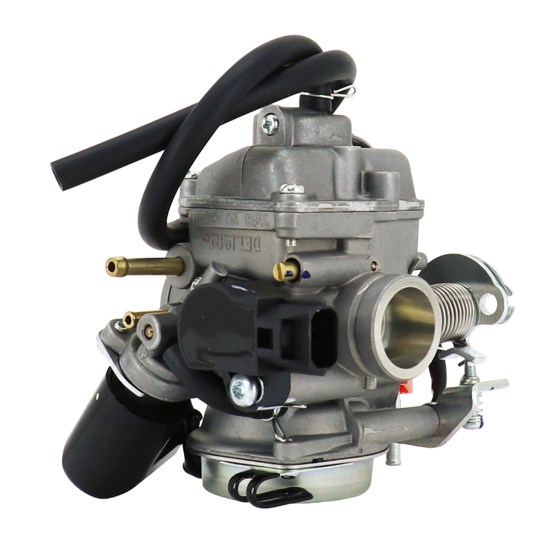 Carburateur scoot Dellorto pour sym 50 symphony s, ST, SR, cargo-peugeot 50 tweet, RS evo (16 pouces, EURO4) (modele 18 g TK SVB) - vue 3
