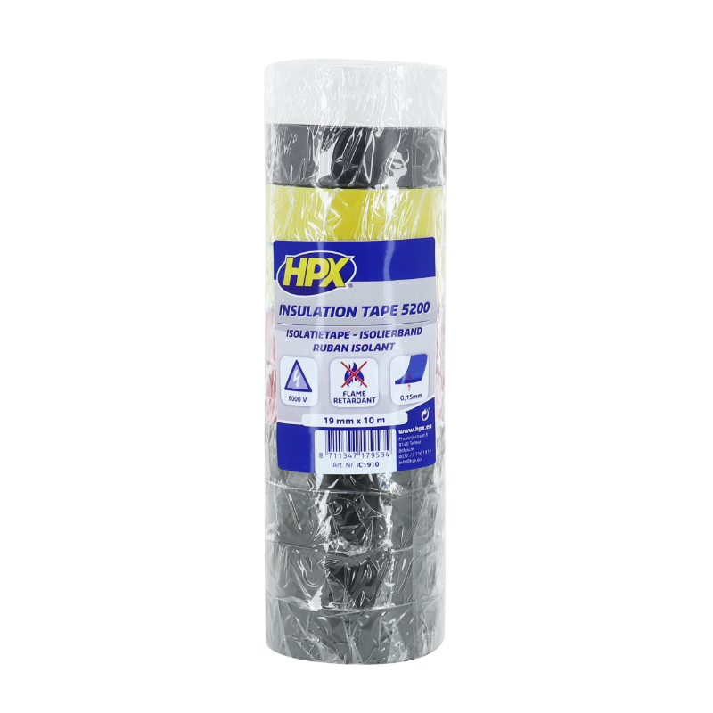 Ruban adhesif Hpx isolant 5200 assortiment 19 MM x 10 m (resistance de -50°c à +80°c, 5000V) (lot de 10) - vue 2