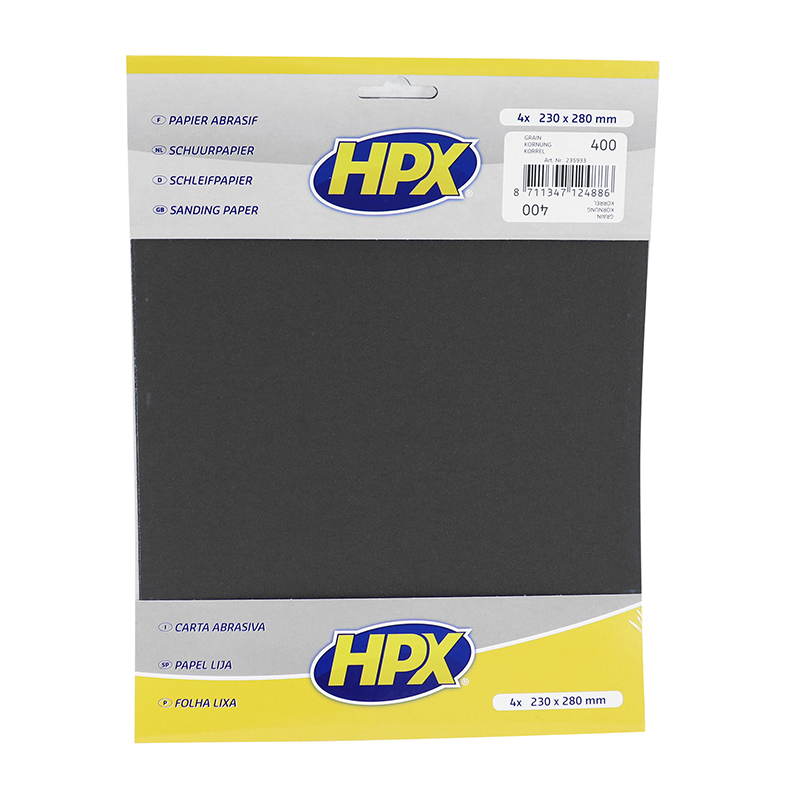 Papier à poncer HPX P400 230 mm x 280 mm (vendu par 4) - vue 2