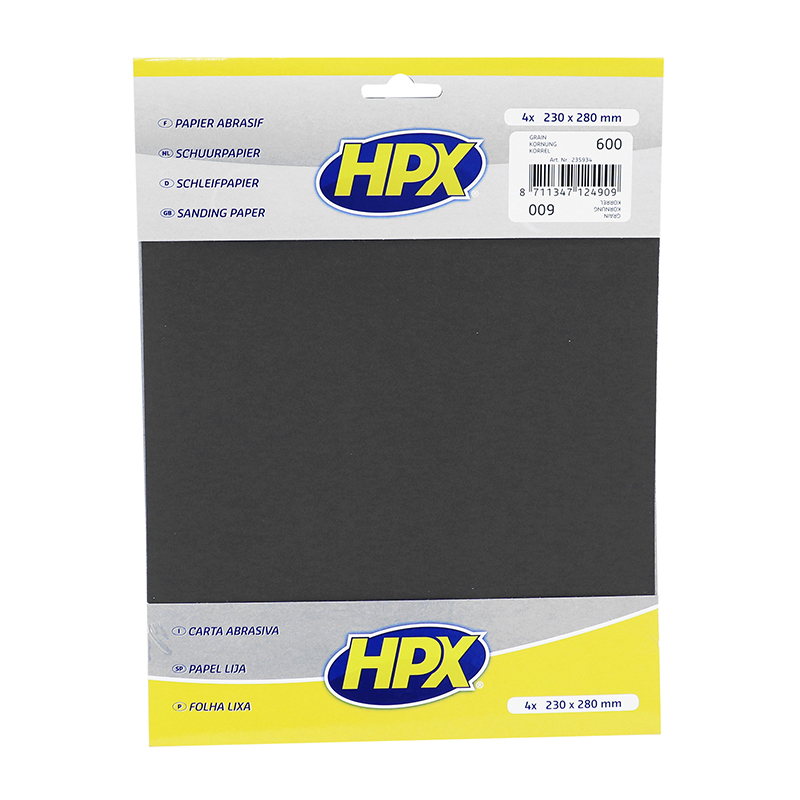 Papier à poncer HPX P600 230 mm x 280 mm (vendu par 4) - vue 2
