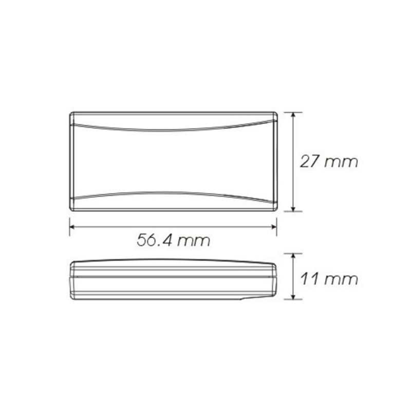Thermometre digital Koso super slim rouge (0 a 120°C-12V-56,4X27X11MM) - vue 2
