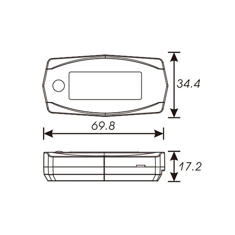Compte-tours Koso numérique mini 4 15000 tr/min rétroéclairage 69,8x34,4x17,2 mm - vue 6
