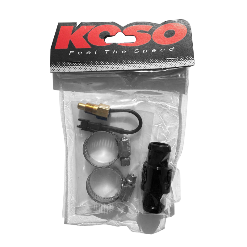 Adaptateur-raccord de durite de refroidissement avec sonde de température KOSO pour durite 16 mm noir - vue 2