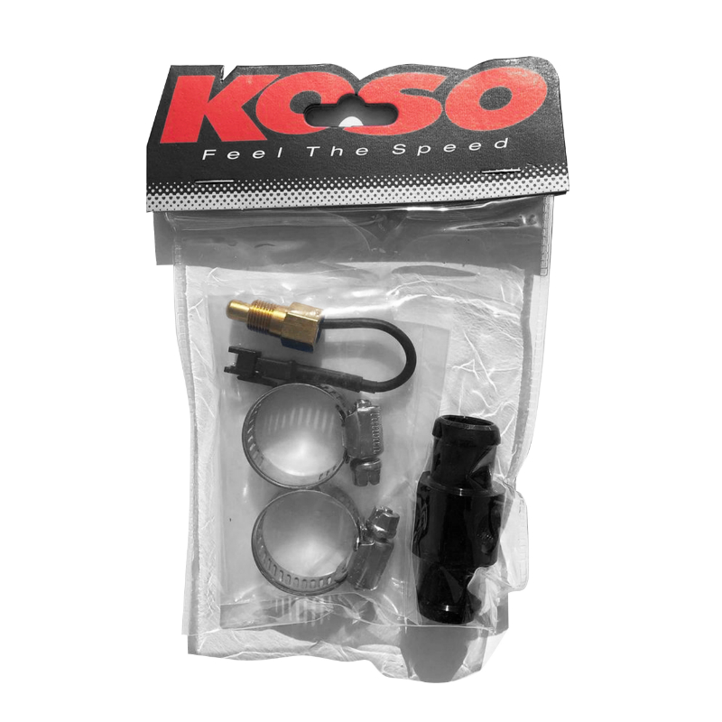 Adaptateur-raccord de durite de refroidissement avec sonde de température Koso pour durite 18 mm noir - vue 2