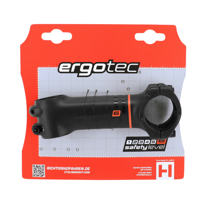 Potence VTT Ergotec Ray aluminium noir fixe cintre 35 mm 110 mm fourche 1"1/8 - vue 4