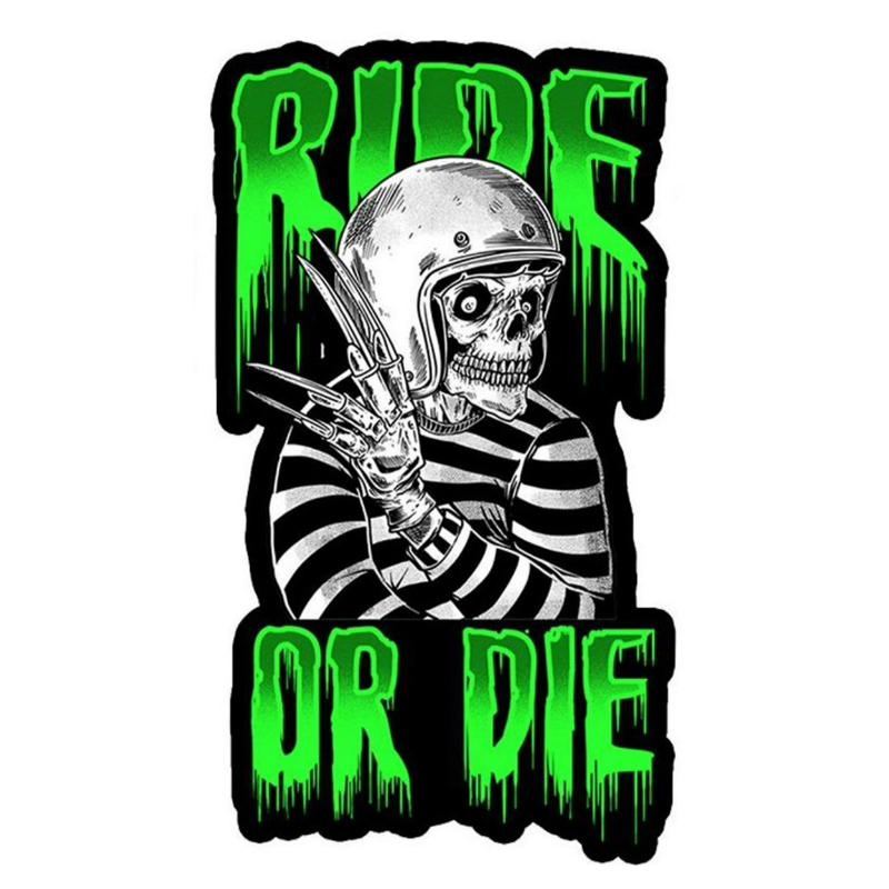 Autocollant Lethal Threat mini ride or die 60x80mm