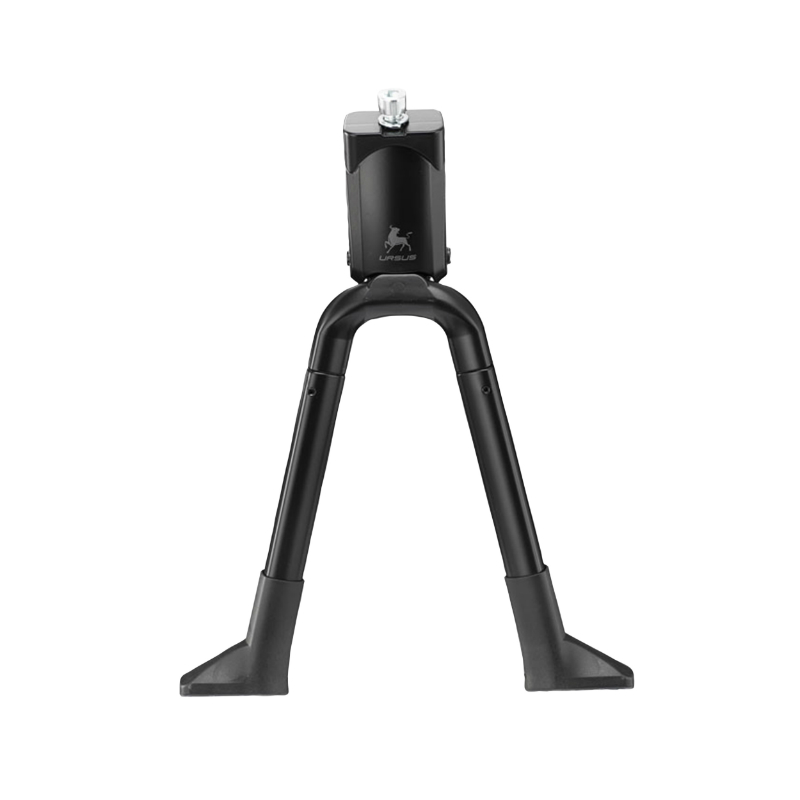 Bequille velo double centrale Ursus big foot 26" pliable alu noir (275MM) - supporte poids 50KGS (livre sur carte) - vue 2