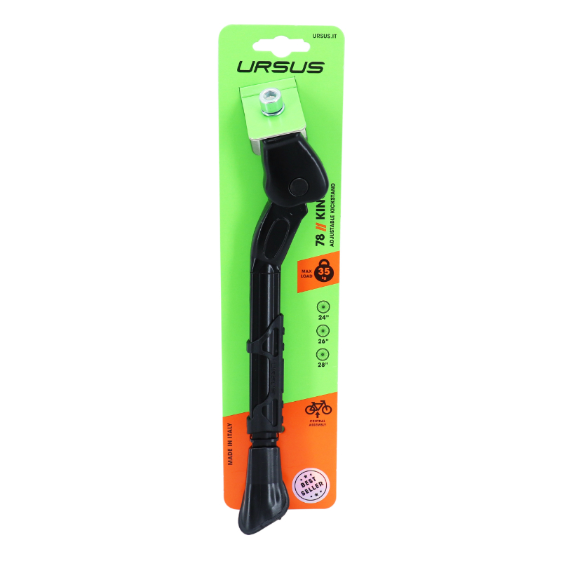 Bequille velo laterale Ursus king noir 24-28" renforce reglable - support 35KGS (livre sur carte) - vue 3