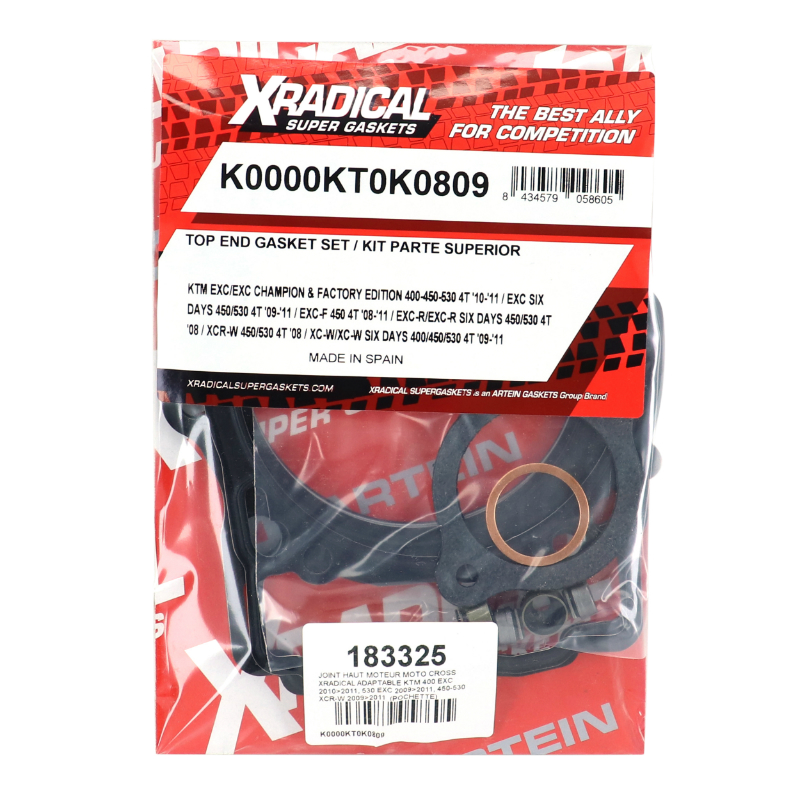 Joint haut moteur XRADICAL KTM 400 EXC 2010-2011, 530 EXC 2009-2011, 450-530 XCR-W 2009-2011 - vue 2