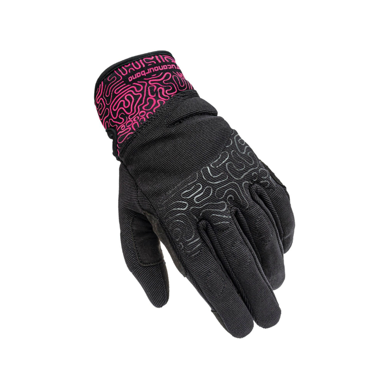 Gants ete tucano femme miky lady noir-rose graphic t 8 (m) (homologue en 13594:2015-CE) (compatible ecran tactile) - vue 2