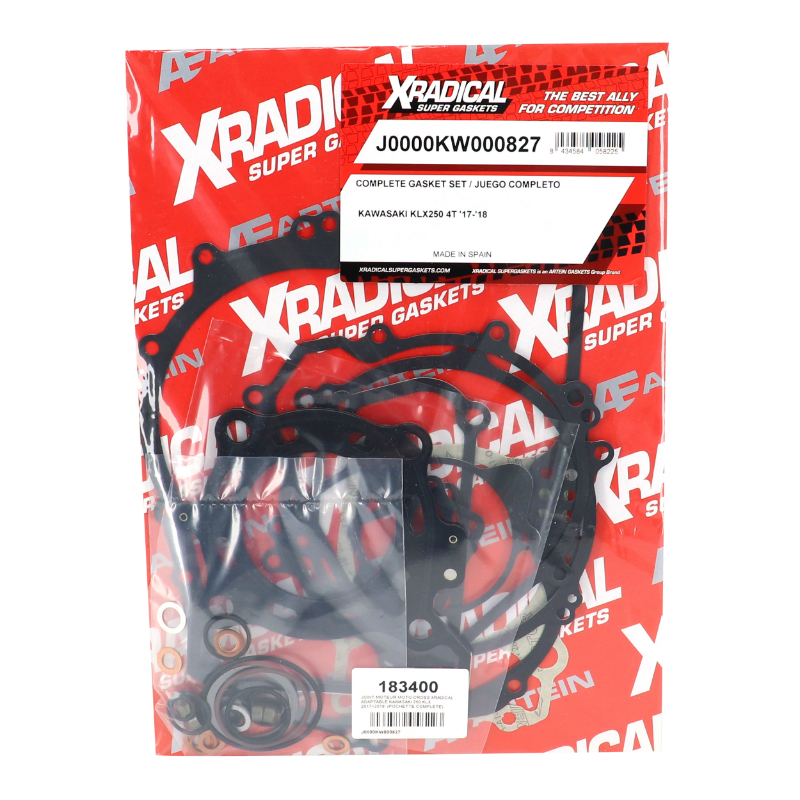 Joint moteur moto-cross adaptable Kawasaki 250 KLX 2017-2018 pochette complète Xradical - vue 2