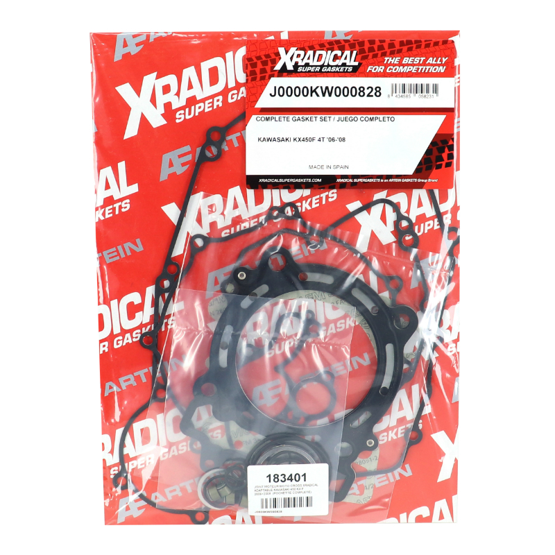 Joint moteur moto-cross adaptable Kawasaki 450 KX-F 2006-2008 pochette complète XRADICAL - vue 2