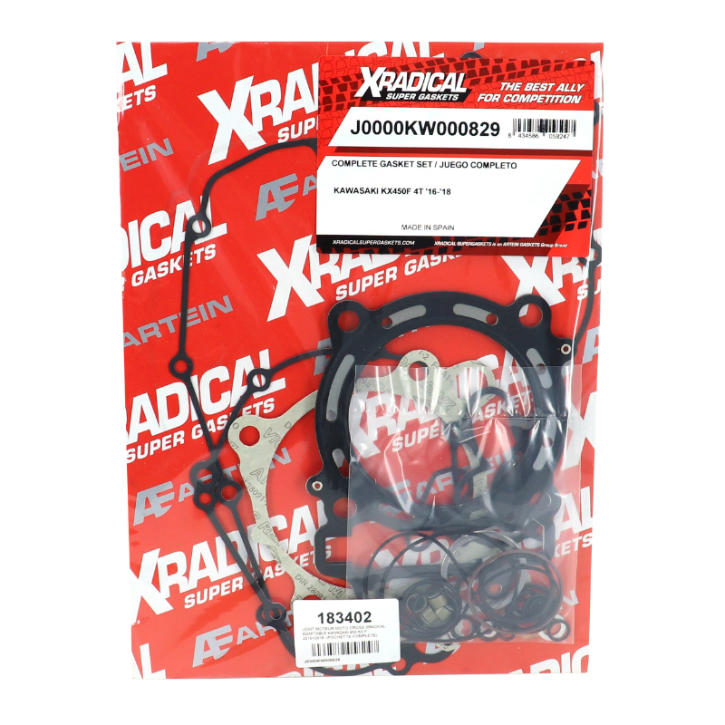 Joint moteur moto-cross adaptable Kawasaki 450 KX-F 2016-2018 XRADICAL pochette complète - vue 2