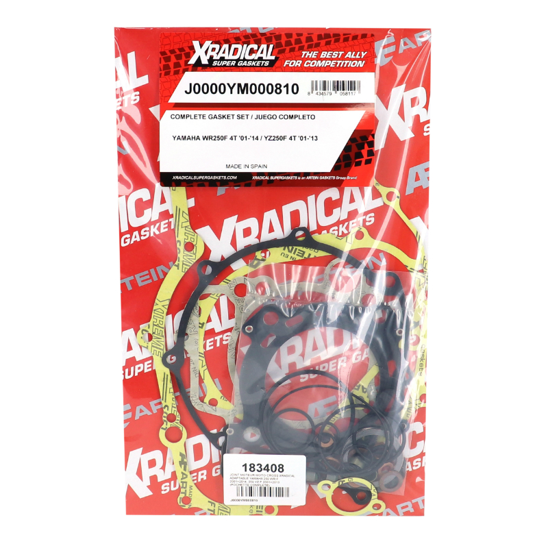 Joint moteur Xradical adaptable Yamaha 250 WR F 2001-2014 / 250 YZ F 2001-2013 pochette complète - vue 2