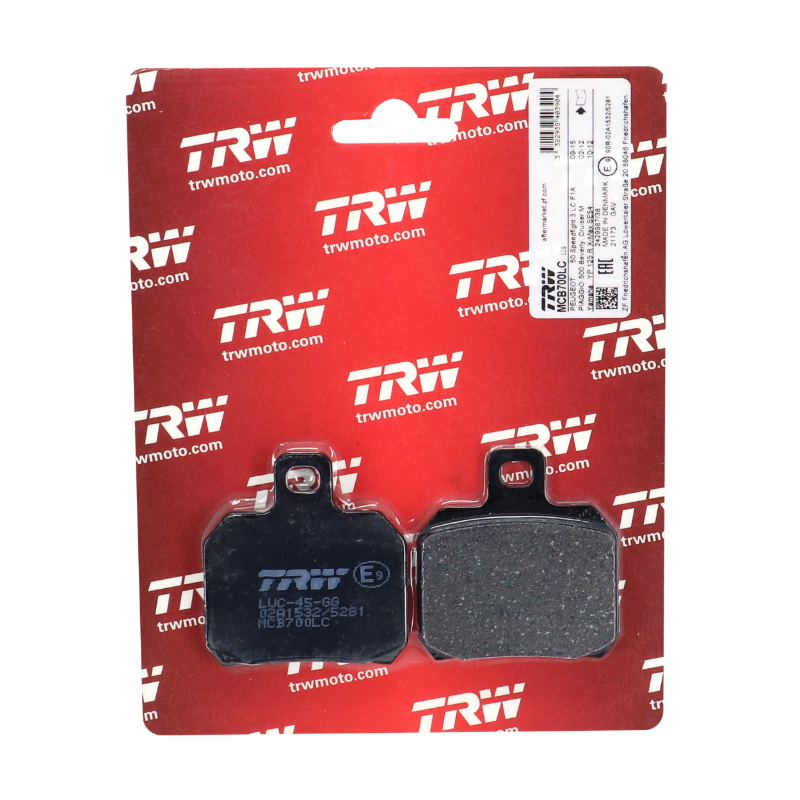 Plaquette de frein TRW MCB700 LC Piaggio X9 Evolution Beverly Gilera Nexus Yamaha XMAX - vue 2