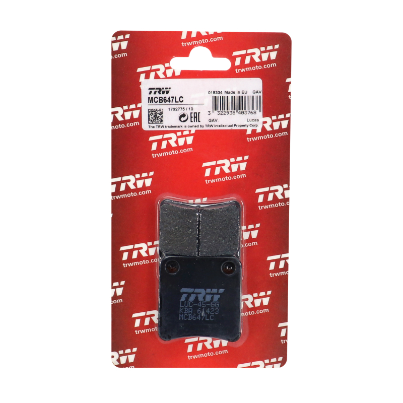 Plaquette de frein TRW MCB647 LC - vue 2