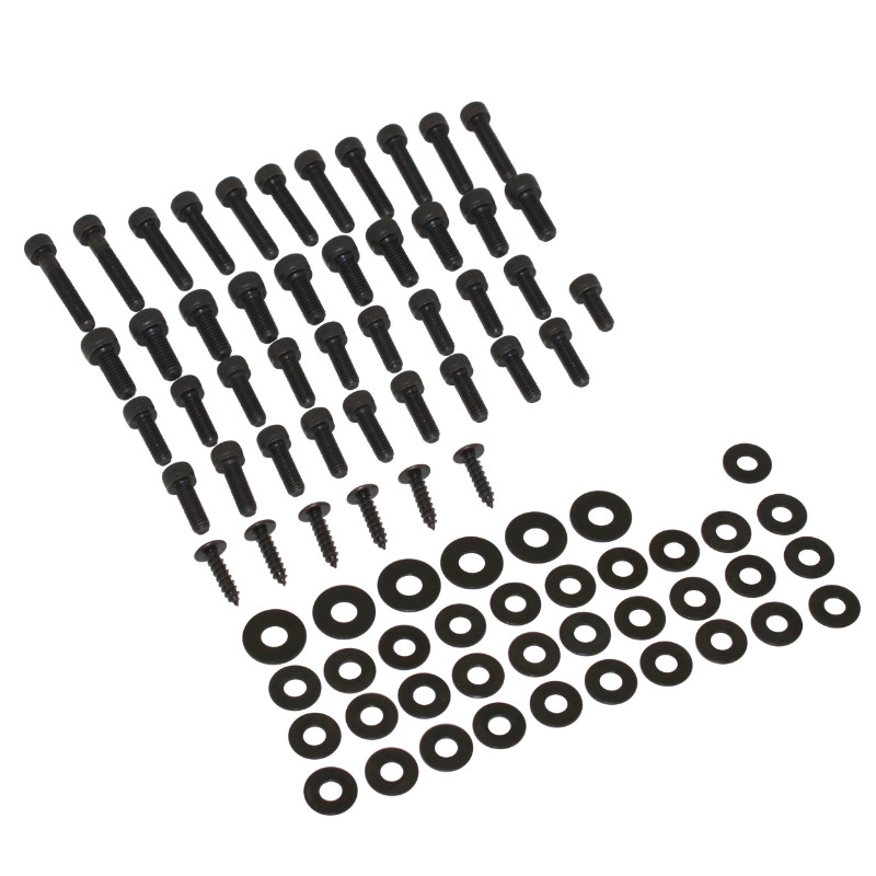 Kit vis de carrosserie acier Replay pour Peugeot 50 TKR, Trekker, Speedfight, Squab noir
