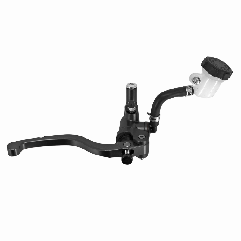 Maître-cylindre de frein P2R 50 cc boîte radiale adaptable Derbi-Rieju-Beta aluminium anodisé noir avec bocal - vue 3
