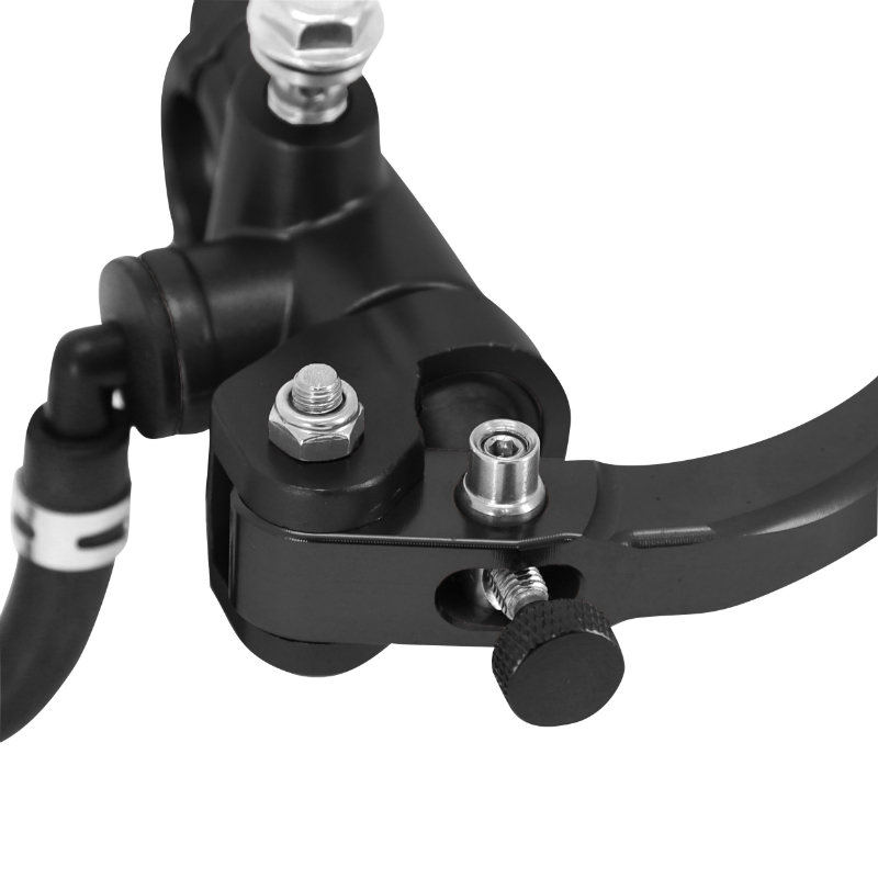 Maître-cylindre de frein P2R 50 cc boîte radiale adaptable Derbi-Rieju-Beta aluminium anodisé noir avec bocal - vue 4