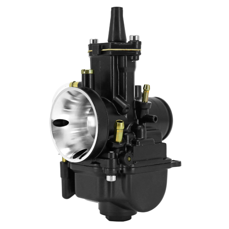 Carburateur PWK 28 noir à boisseau plat avec powerjet et starter à tirette P2R - vue 2