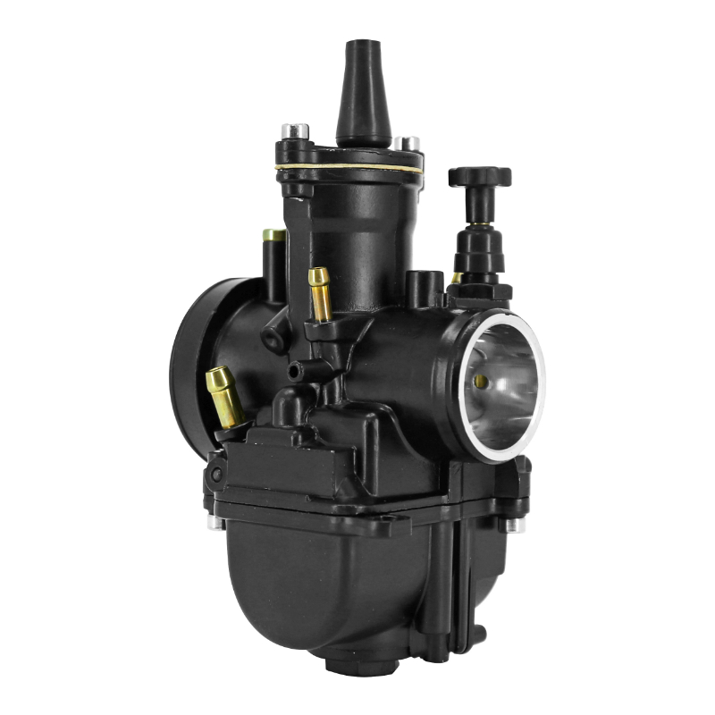 Carburateur PWK 28 noir à boisseau plat avec powerjet et starter à tirette P2R - vue 3