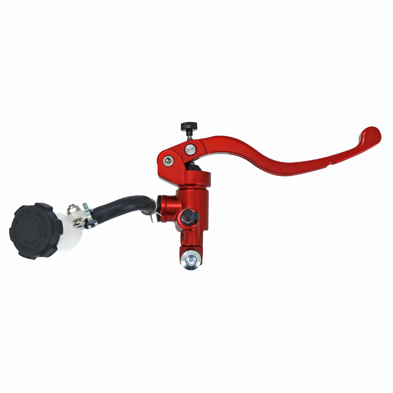 Maître-cylindre de frein 50 cc radial adaptable Derbi Rieju Beta aluminium CNC anodisé rouge P2R - vue 2