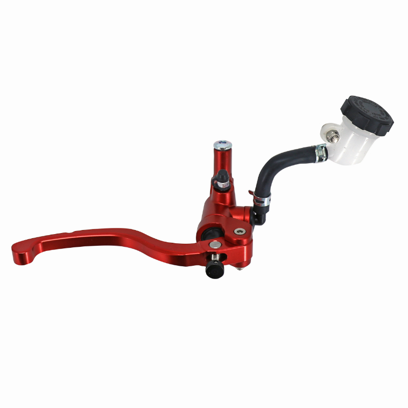 Maître-cylindre de frein 50 cc radial adaptable Derbi Rieju Beta aluminium CNC anodisé rouge P2R - vue 3