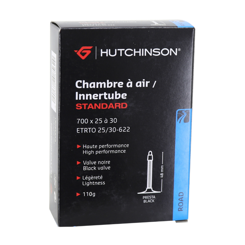 Chambre à air vélo 700 x 25-30 Hutchinson valve Presta 48 mm
