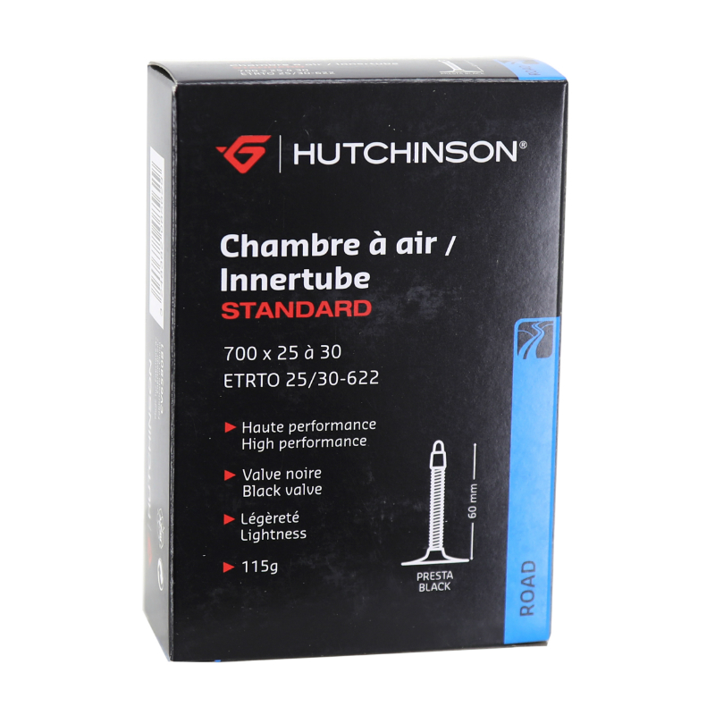 Chambre à air vélo 700 x 25-30 Hutchinson valve Presta 60 mm