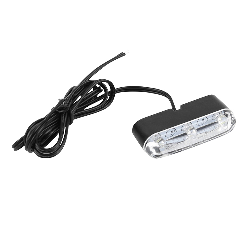 Eclairage de plaque immatriculation Replay mini 3 leds transparent-noir avec equerre de fixation (l 40MM - h 10MM - l 18MM) (homologue ce) - vue 2