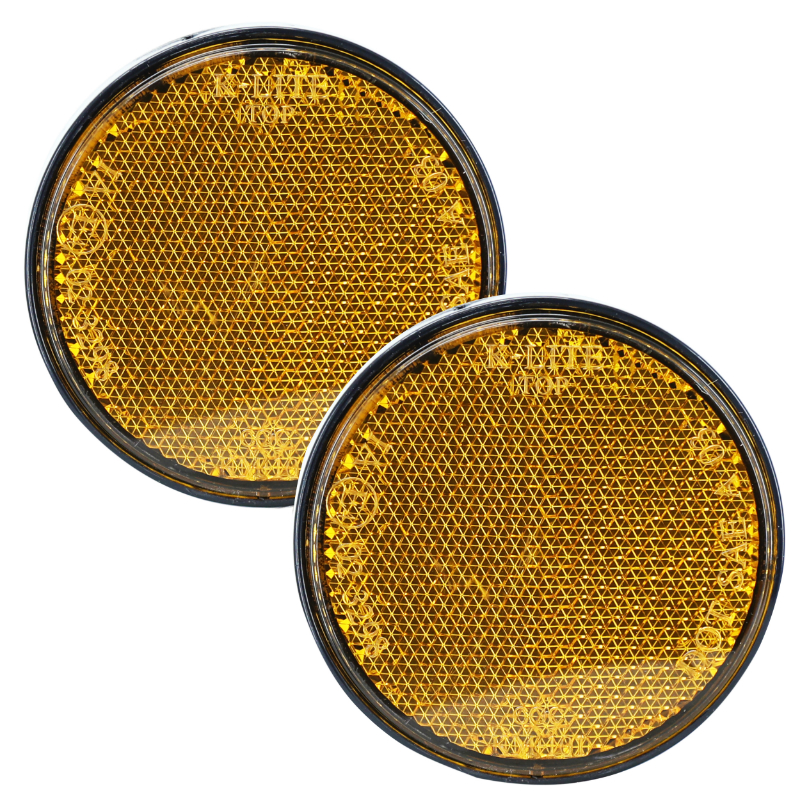 Catadioptre tube de fourche scoot adaptable sym 50 orbit 4T orange (rond) (OEM 33742-f3h-000) -P2R - vue 2