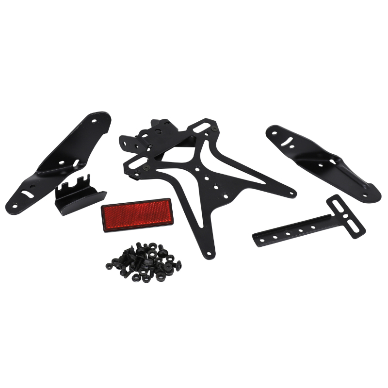 Support de plaque immatriculation AVOC Yamaha 530 TMAX 2012-2016 modèle court avec catadioptre - vue 2
